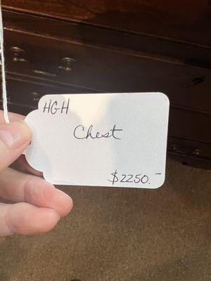 Price of chest