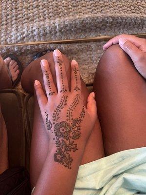 Picture of one granddaughter's henna!