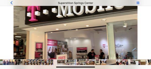 Tmobile lower level near jc penny.