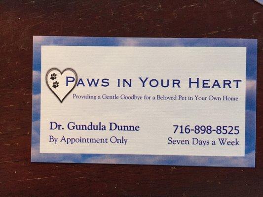 Dr. Gundula Dunne's Business card