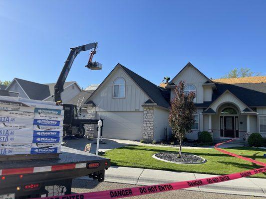 Certified roof drops make for safe and reliable install.