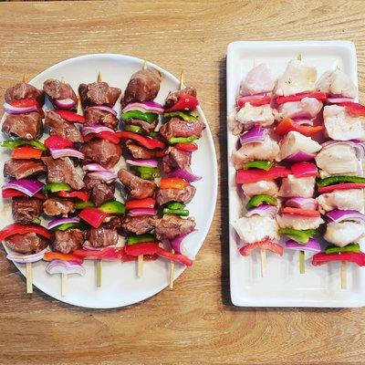 Beef and Chicken Shish-kabobs