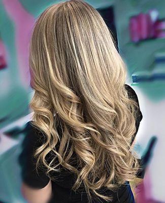 Full highlights, toner and blow dry