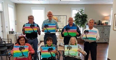 Guests have an art class- such a fun day!