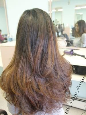 Long Layers & Copper Ombre