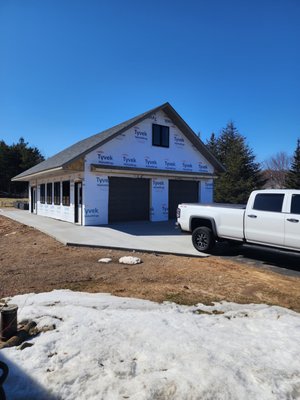 Detached garage fully finished with bath and upstairs