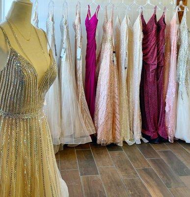 Many of our dresses fit a variety of occasions. Prom, weddings, military balls just to name a few.