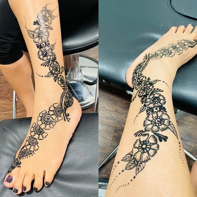 Henna Tattoo on leg