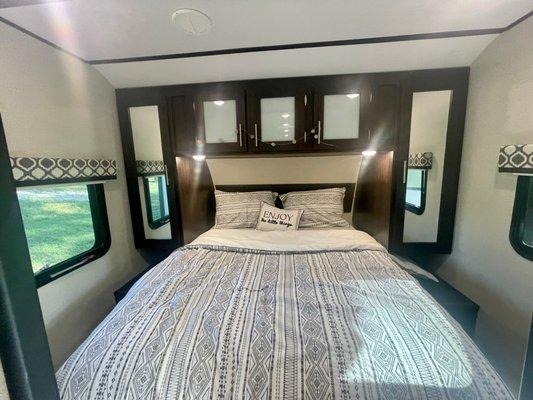 Rentable RV master bed room