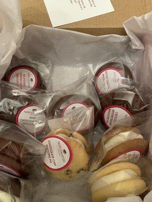 Whoopie pies in various flavors