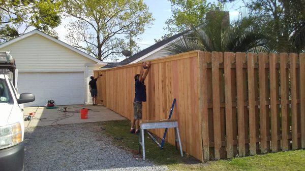 We build and repair fences and gates. Our fences are made of cedar or pressure treated fence boards. Free consultations and guaranteed work.