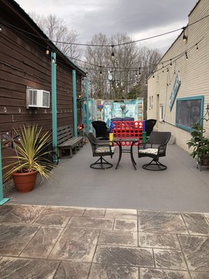 Cute outside seating area