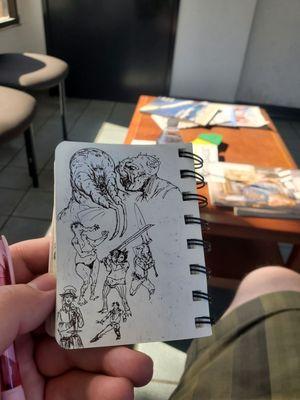 Waiting on an oil change just doing some sketching.