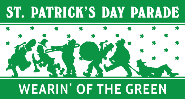 Award winning Baton Rouge, LA St. Patrick's Day Parade. All rights reserved on logo.