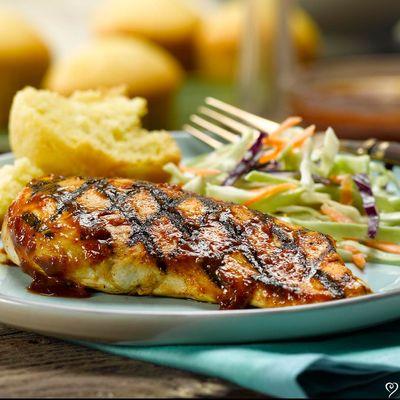 Sweet Cider BBQ Chicken with Oven Roasted Broccoli