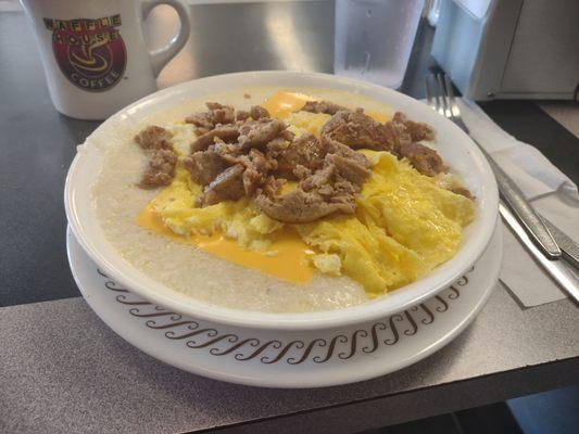 Sausage, Egg & Cheese Grits Bowl