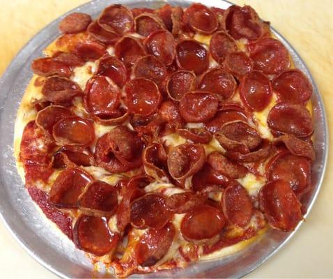 Small pepperoni pizza ; YUMMY!