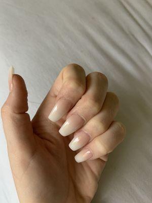 Ombré powder acrylics