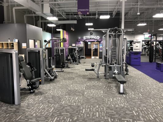 Our 30 min circuit machines and our cable set up is perfect for all muscle groups. Machines have rep counters and timers.