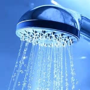 Shower heads and water drainage