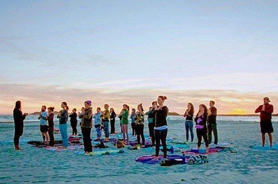 Our Monthly Full Moon Beach Yoga is a beautiful class!