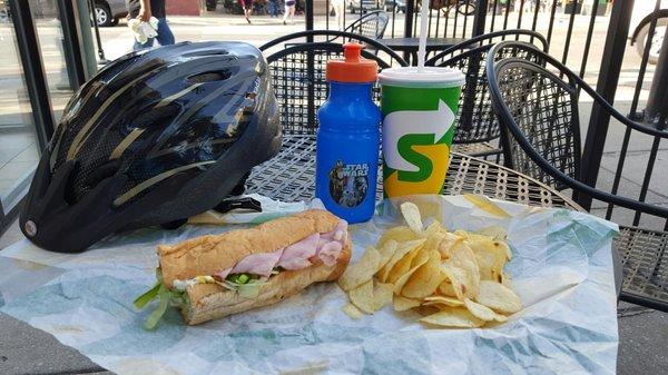 Yumm! Black forest ham on wheat bread.