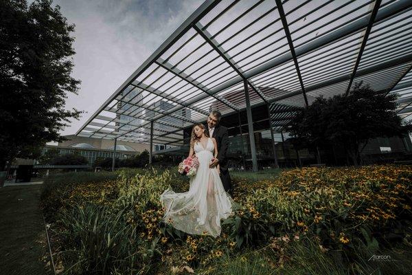 Wedding Couple at the AT&T Performing Arts Center