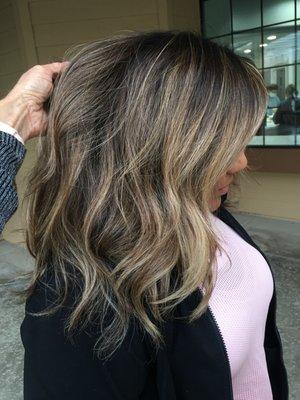 Side-view balayage