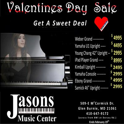 Valentines Day Piano Sale