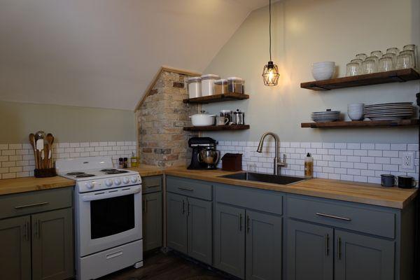 Full kitchen remodel with custom built cabinetry