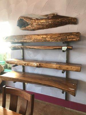 Handcrafted shelves or mantels for your fireplace