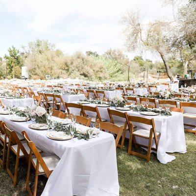 Table set up and place setting styling