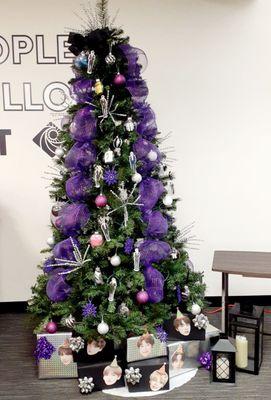 BTS tree decorated by my friend and her BTS Army. Winner of the church's 2023 decorating contest for Most Creative.