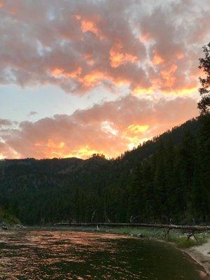 Sunset on the salmon river