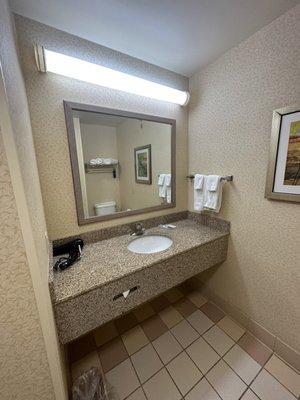 Bathroom sink area