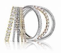 Ladies petite stack rings.