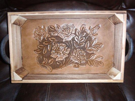 Custom carved Serving Tray