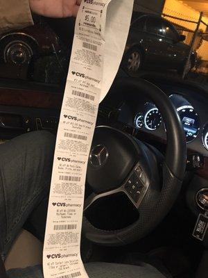 Lots and lots of free money and discounts on my 4 foot receipt.