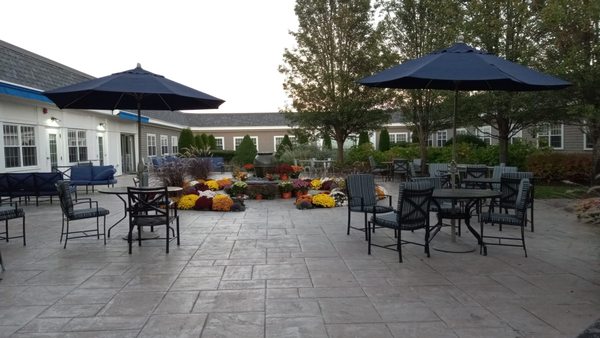 A beautiful Autumn evening at the Courtyard of Alden Nursing Facility.