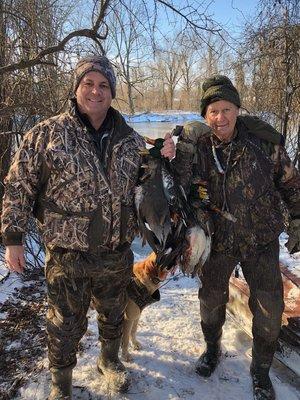 Dr. Johnston and Scarbrough enjoying a hunt before heading to the office