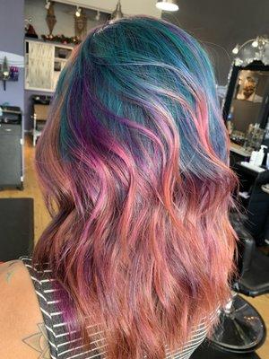 Rainbow with some waves