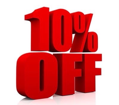 We have a 10% discount for Senior, Military & Students.