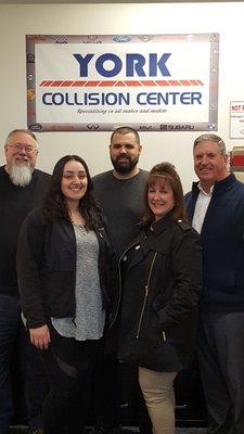 York Collision Center Staff Dave, Joana, Jim, Julie, Greg