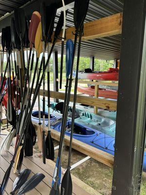 Kayaks/canoes free with room rental