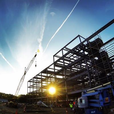 My gopro photo I took of the sunrise thru our new building 4-17-14.