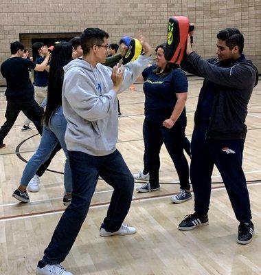 Self defense student workshop.