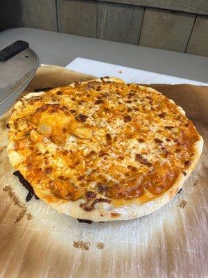 A perfectly cooked Miner Pizza!