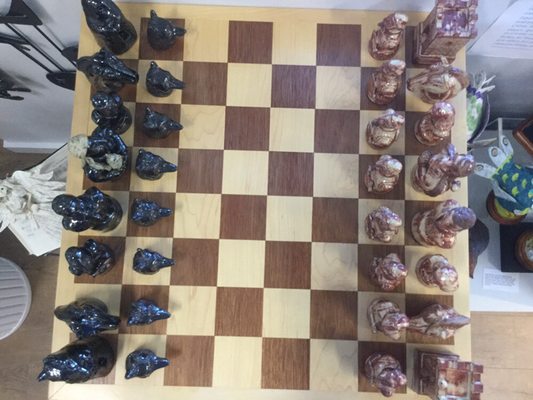 One-of-a-kind hand-crafted chessboard