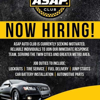 Roadside technicians wanted