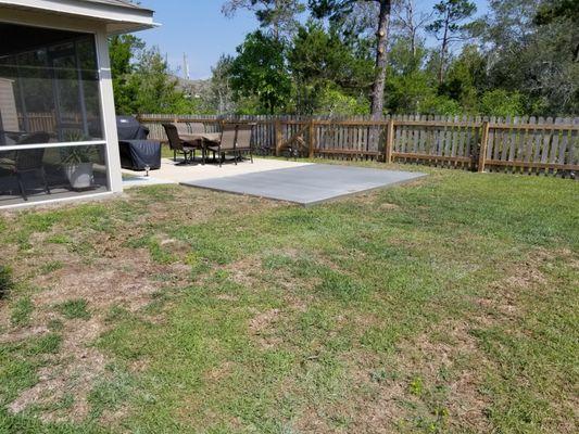 Concrete patio extension